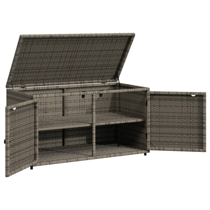 Grey Gartenspeicherschrank 110x55x60,5 cm geflochtenes Harz