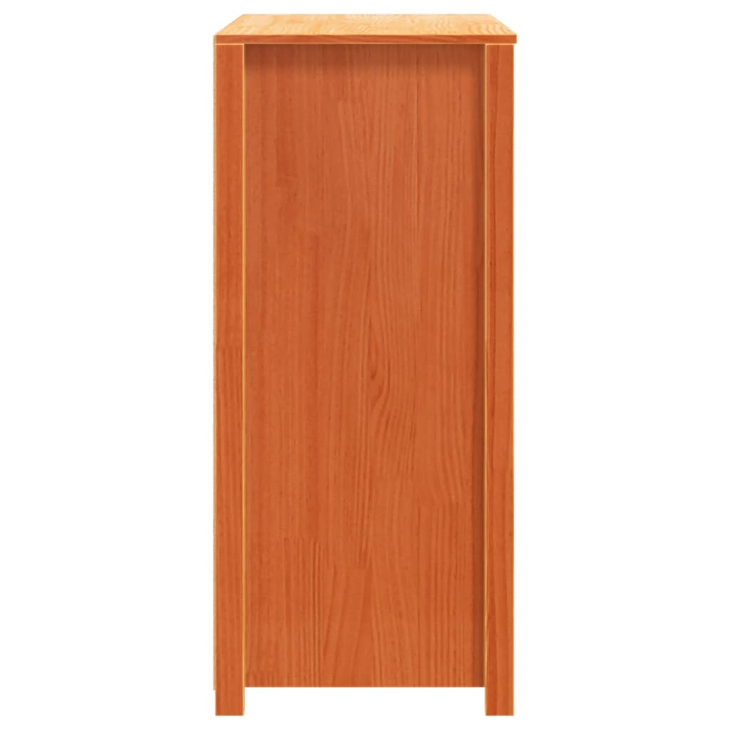 Lateral Garderobe Braunes Wachs 100x40x90 cm Festkieferholz