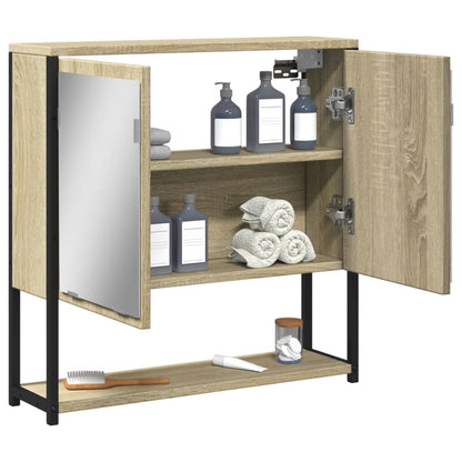 Sonoma Bois Engineering Oak Mirror Badezimmerschrank