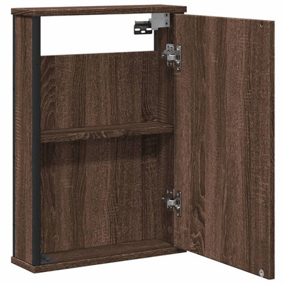 Armoire à miroir de salle de bain chêne marron bois ingénierie