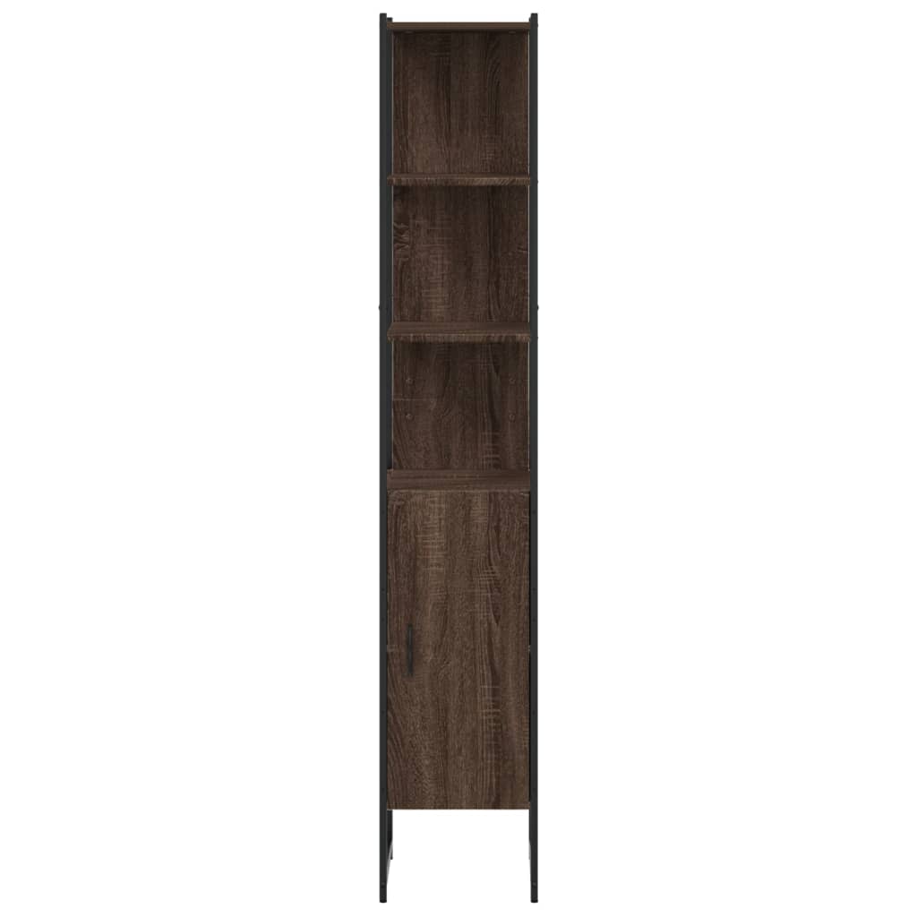 Armadio da bagno in rovere marrone 33x3333x185.5 cm in legno di ingegneria