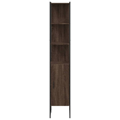 Armadio da bagno in rovere marrone 33x3333x185.5 cm in legno di ingegneria