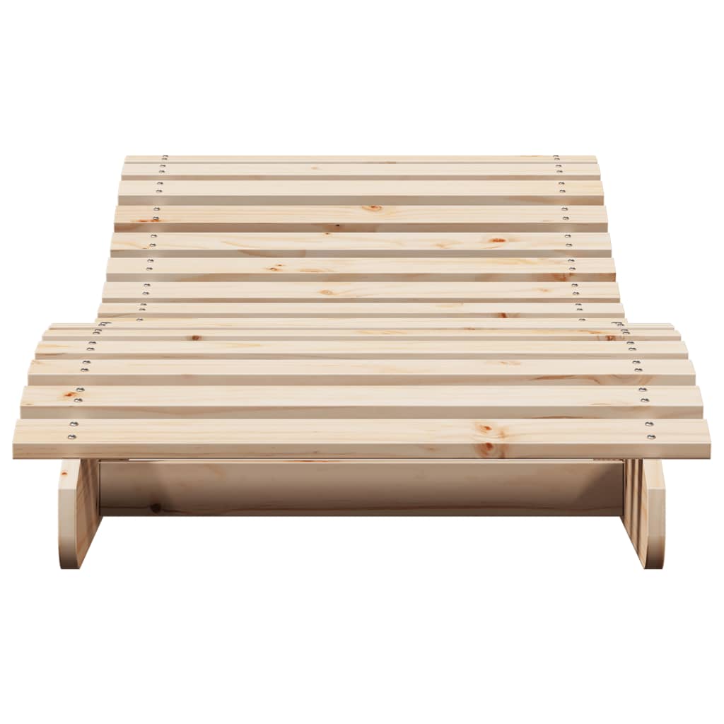 Chaise longue 205x70x31,5 cm bois massif de pin