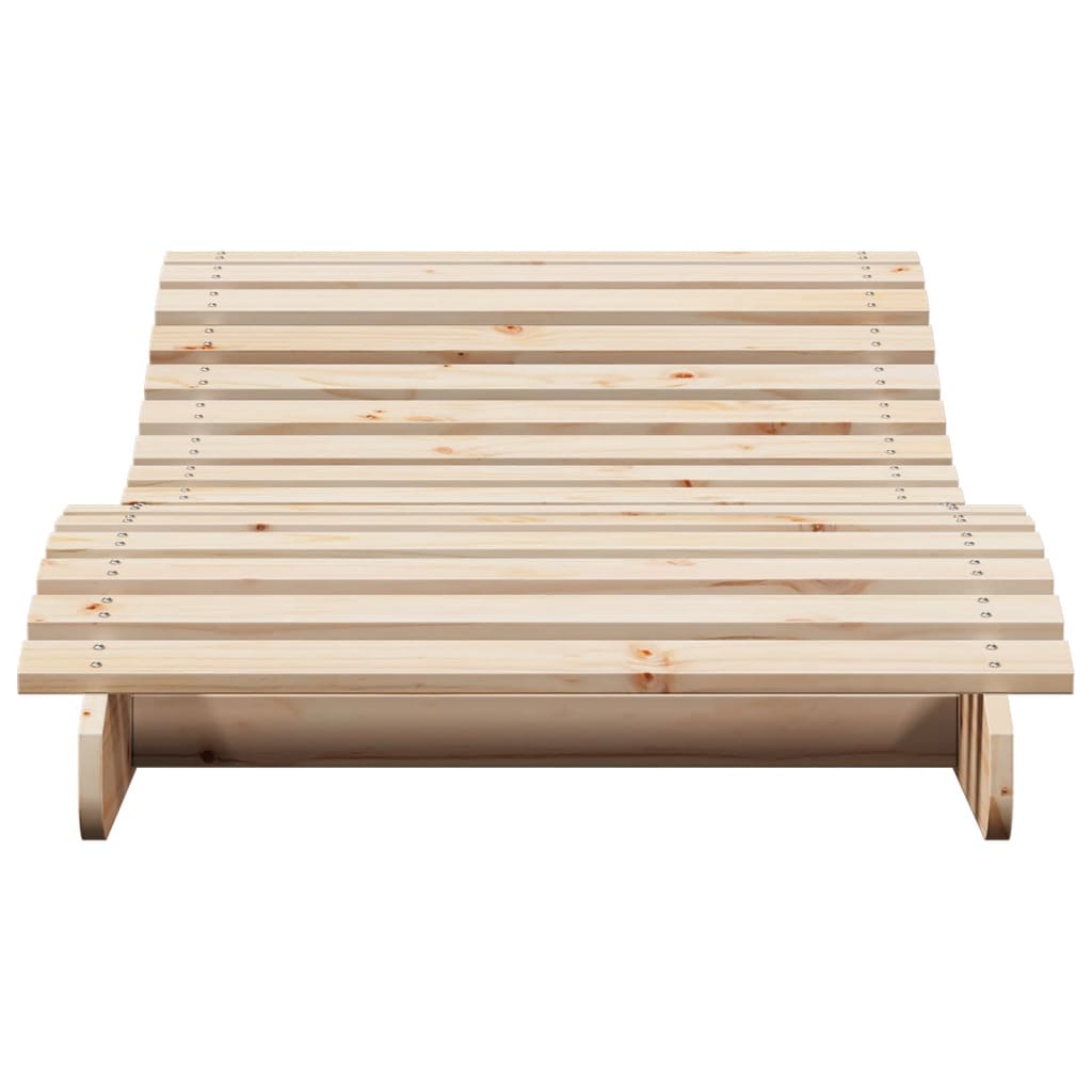 Chaise longue 205x80x31,5 cm bois massif de pin