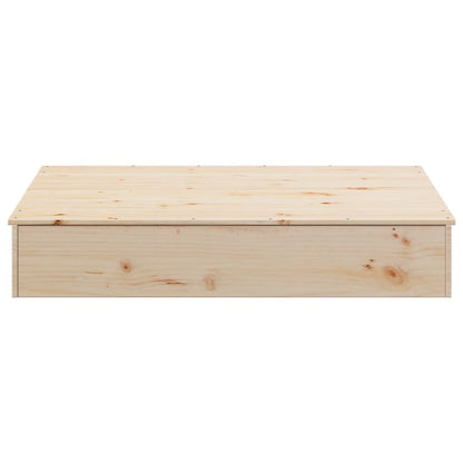 Sandbox with cover 111x111x19.5 cm solid pine wood