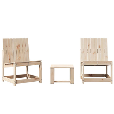 Muebles de jardín 3 pcs madera de pino sólido