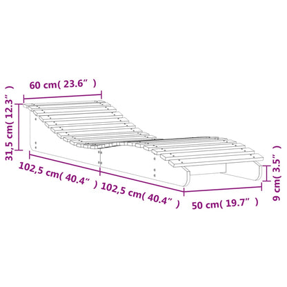 Sedia cera marrone lunga 205x60x31,5 cm in legno di pino solido