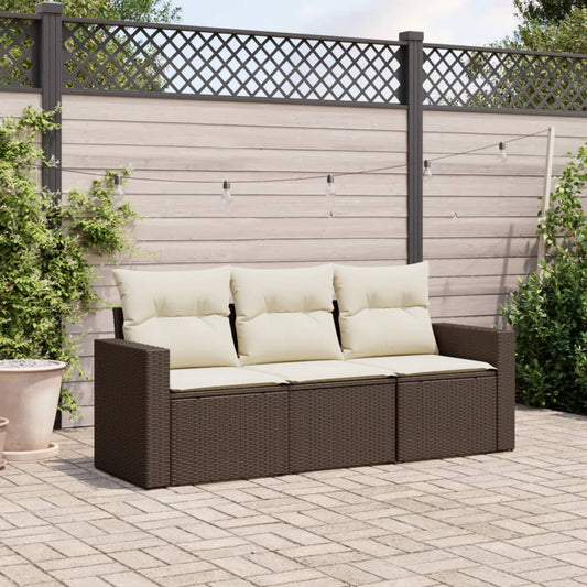 Muebles de jardín con cojines 3 PCS RACONED RESINA