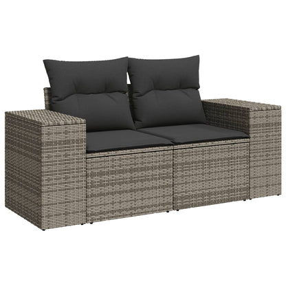 Muebles de jardín de 4 PC con cojines de resina trenzada