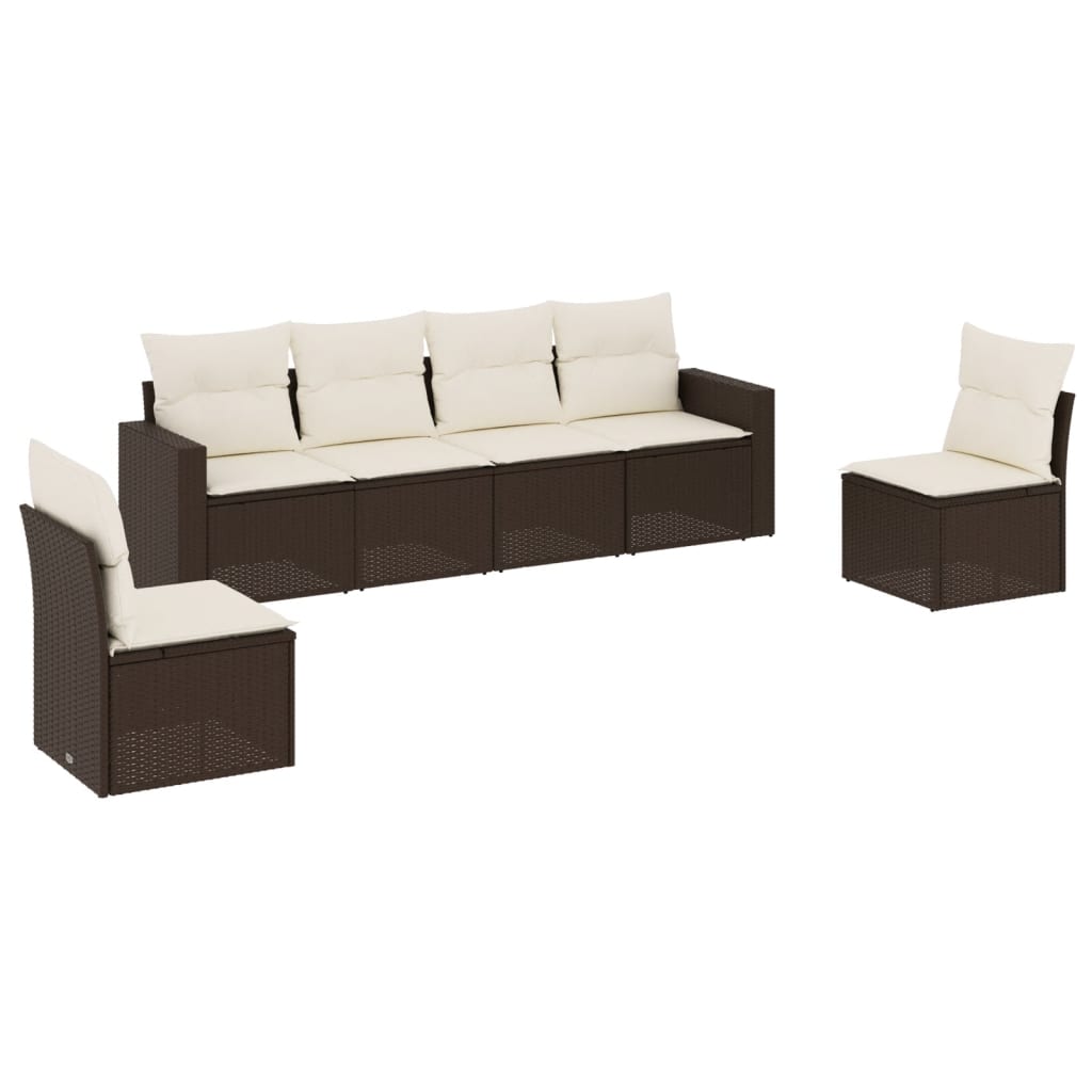 Muebles de jardín con cojines 6 PCS RACONED RESINA