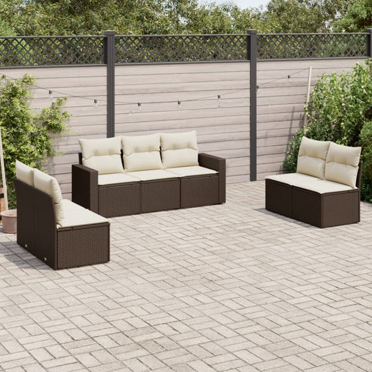 Muebles de jardín con cojines 7 PCS RACONED RESINA