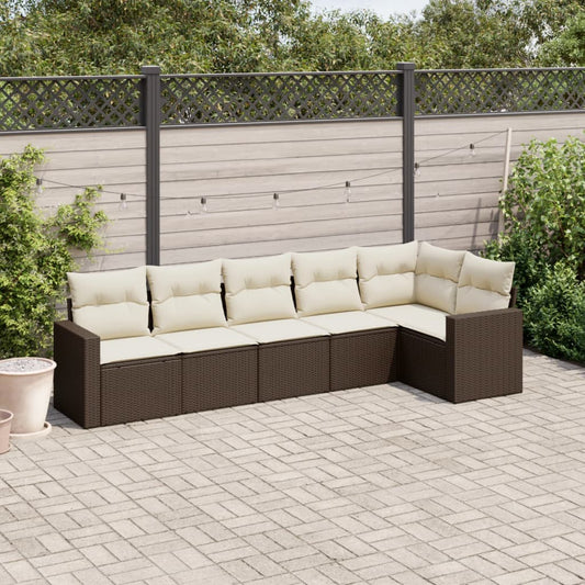 Muebles de jardín con cojines 6 PCS RACONED RESINA