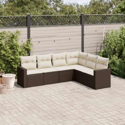 Muebles de jardín con cojines 6 PCS RACONED RESINA