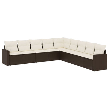 Muebles de jardín con cojines 9 PCS RACONED RESINA