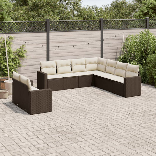 Muebles de jardín con cojines 9 PCS RACONED RESINA