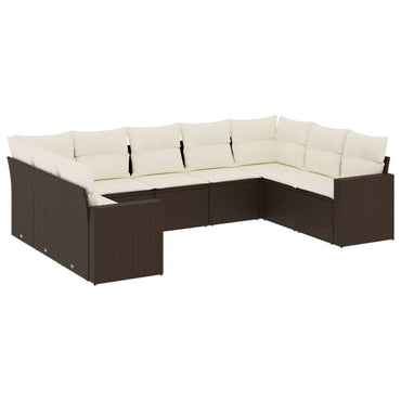 Muebles de jardín con cojines 9 PCS RACONED RESINA