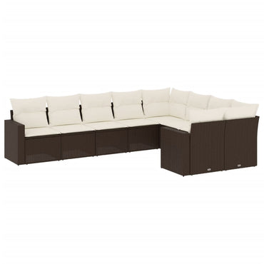 Muebles de jardín con cojines 9 PCS RACONED RESINA