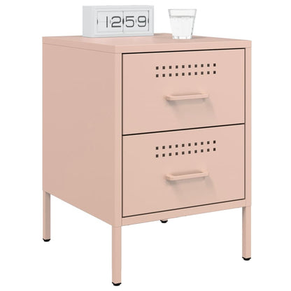 36x39x50.5 cm steel pink bedside table