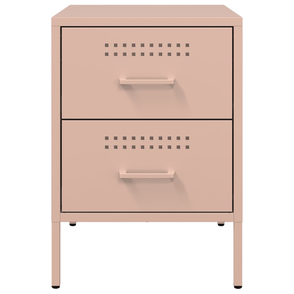 36x39x50.5 cm steel pink bedside table