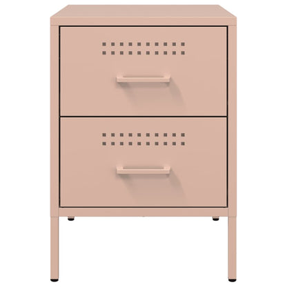 36x39x50.5 cm steel pink bedside table