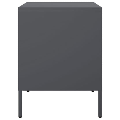 Anthracite bedside table 36x39x50.5 cm steel