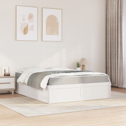 Pack lit blanc et matelas PAQUITO 140x200cm