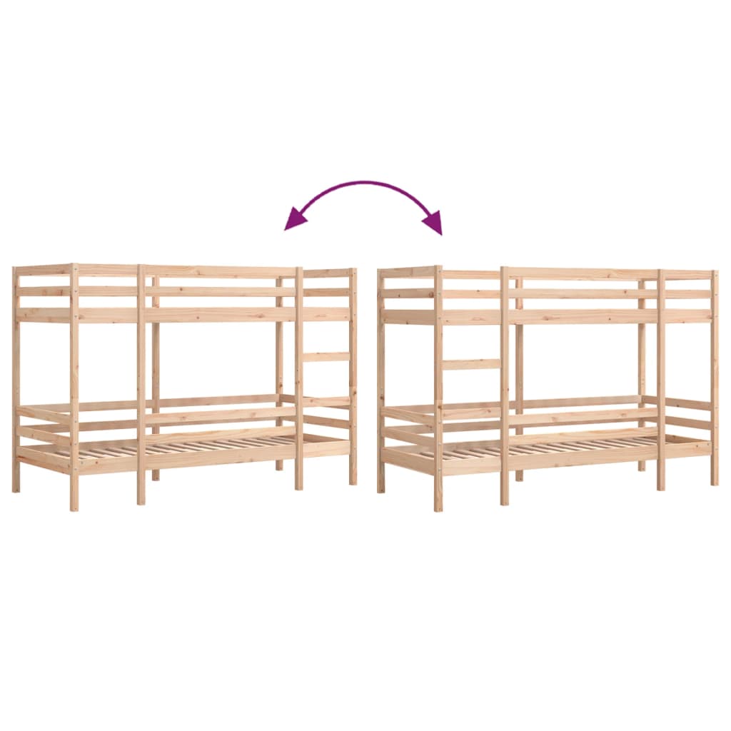 Bunk bed 90x190 cm Solid pine wood