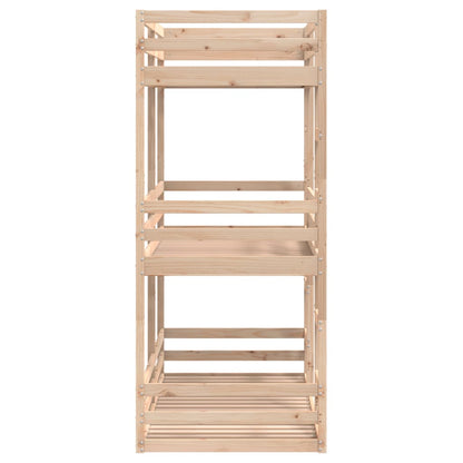 Triple bunk bed 90x190 cm Solid pine wood