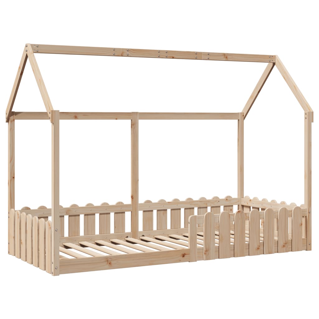 Children's bed frame 70x140cm solid pine wood