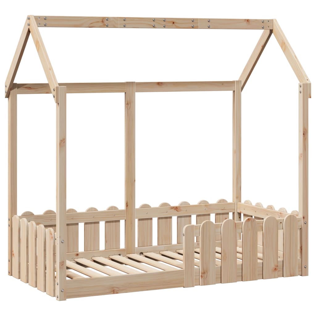 Children's bed frame 70x140cm solid pine wood