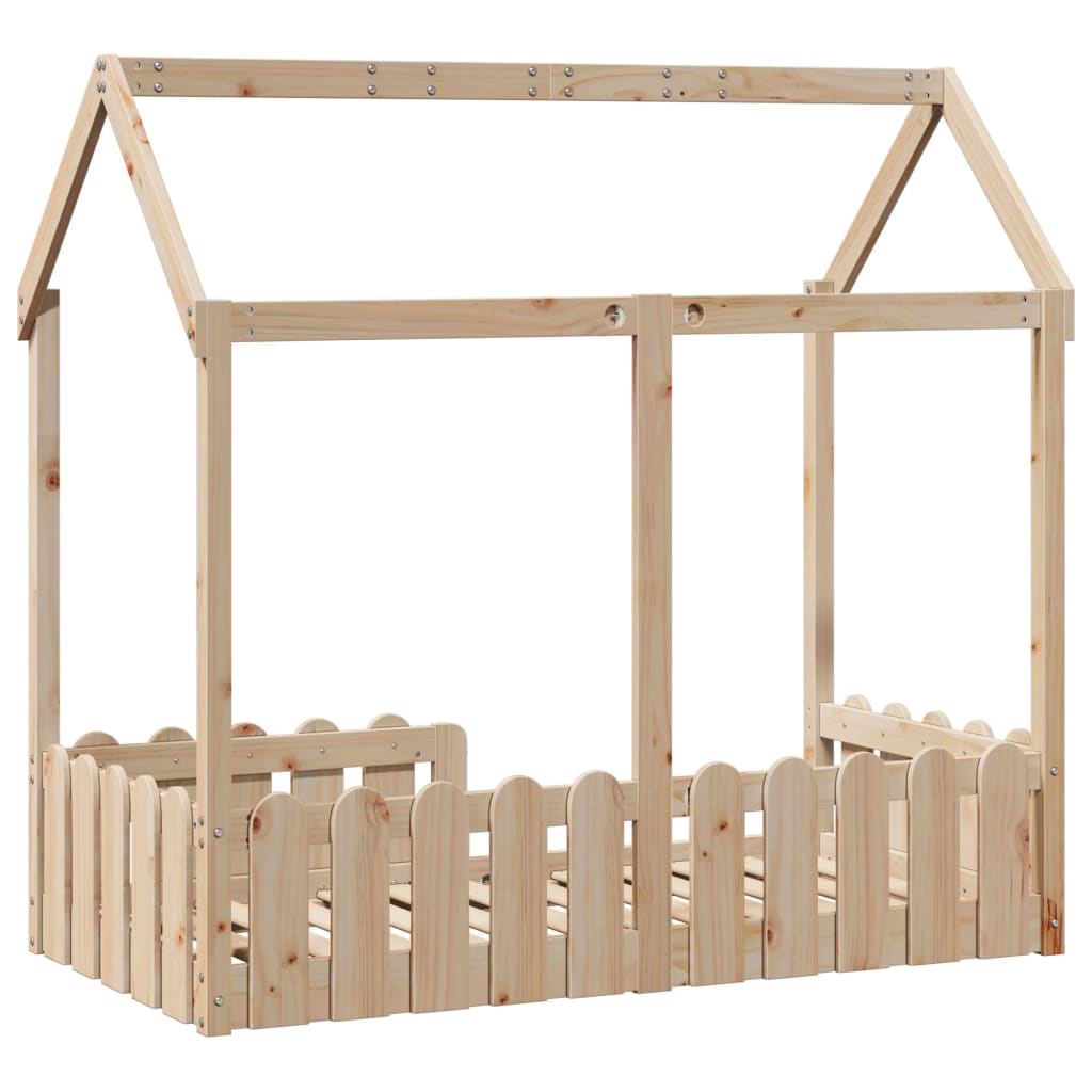 Children's bed frame 70x140cm solid pine wood