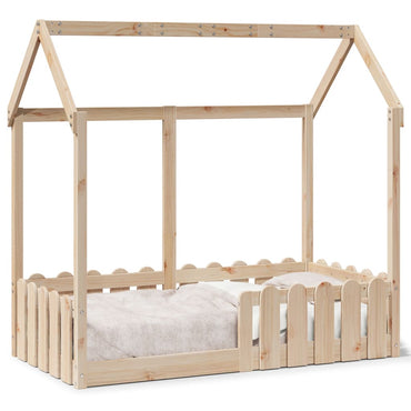 Children's bed frame 70x140cm solid pine wood