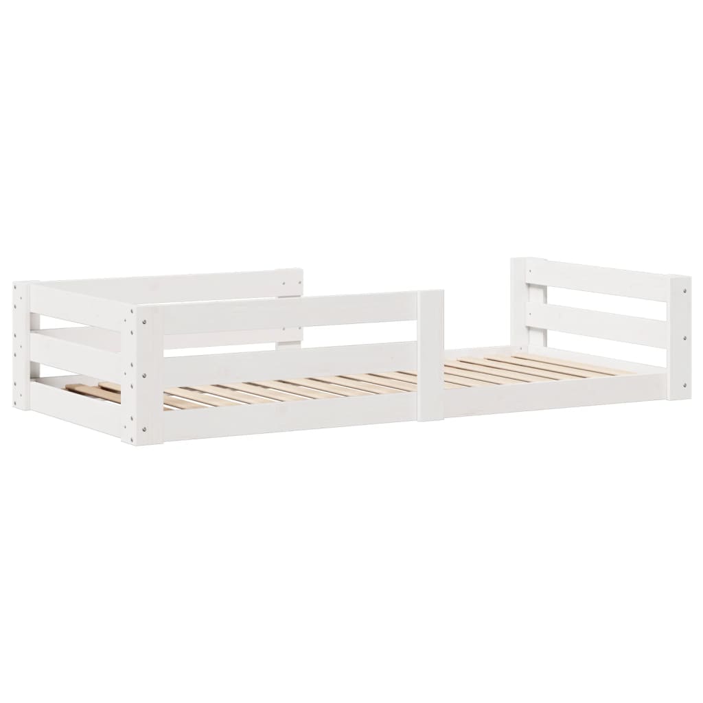 Bed frame without mattress 70x140 cm solid pine wood