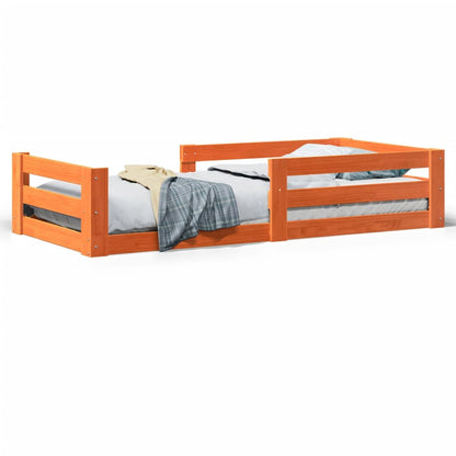 Bed frame without mattress 70x140 cm solid pine wood