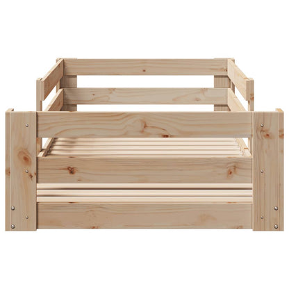 Bed frame without mattress 70x140 cm solid pine wood