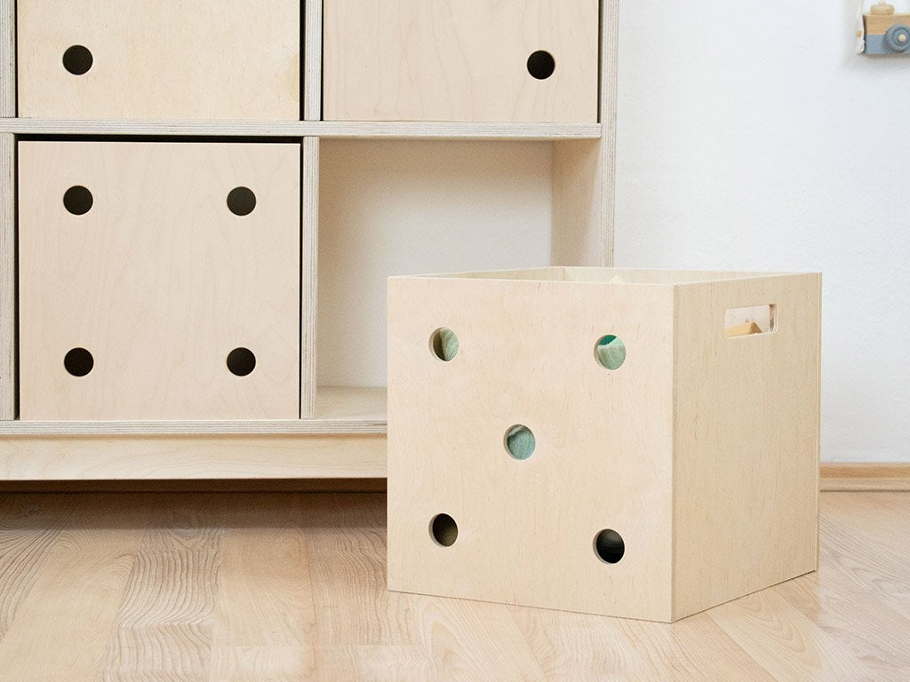 Boîte de rangement en bois dés DICE