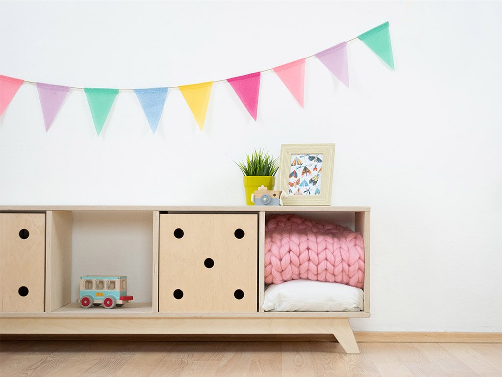 NABOKSY 1x5 wooden shelf with legs