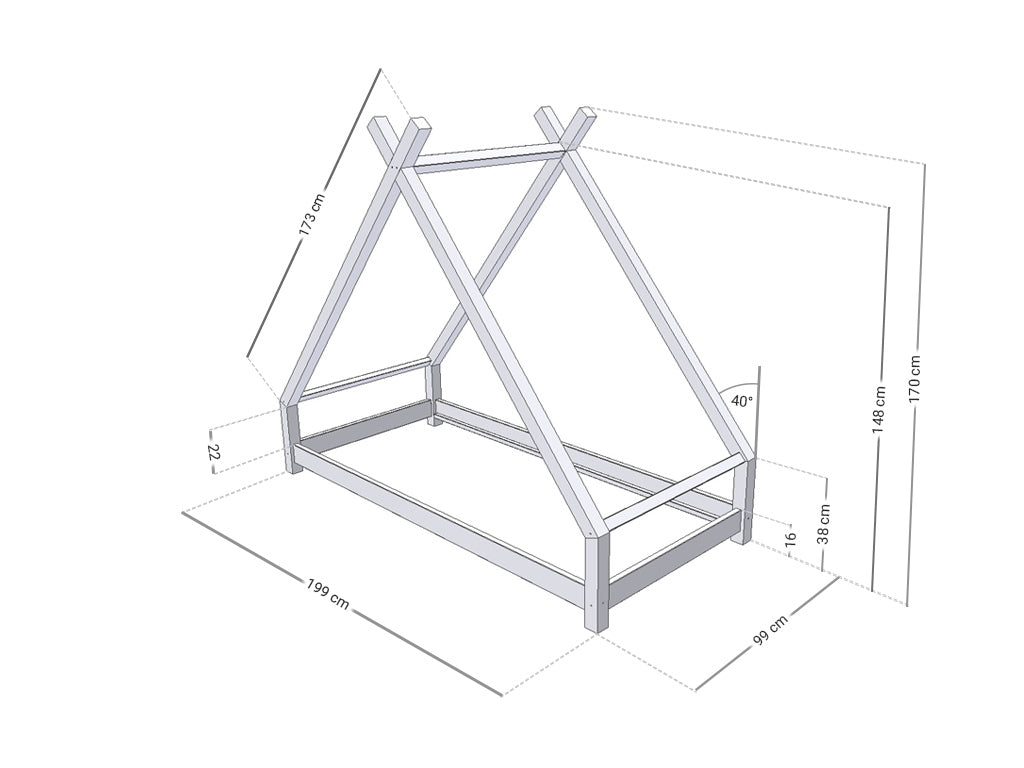 Lit enfant tipi TAHUKA