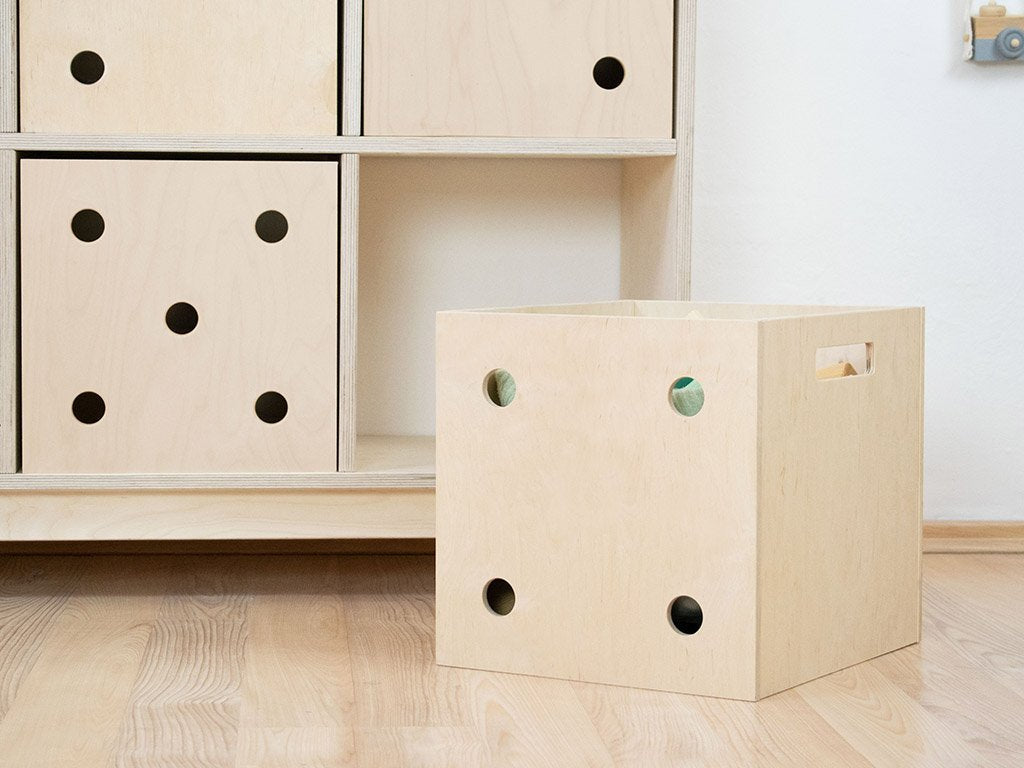 Boîte de rangement en bois dés DICE