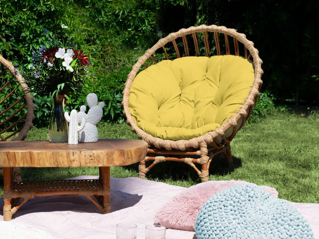 Round Willow Wood Garden Armchair CLER