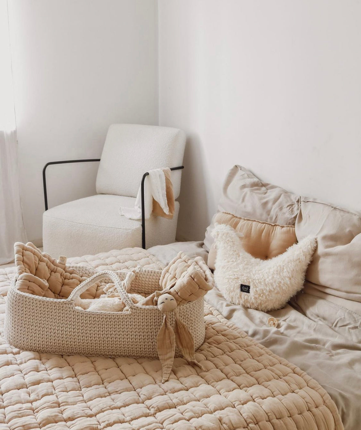 Couffin bébé au crochet avec matelas Moïse