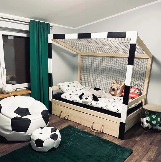 Football Cage Toddler Bed with Drawer