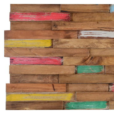 Paneles de cubierta de pared de 10 piezas de teca colorida