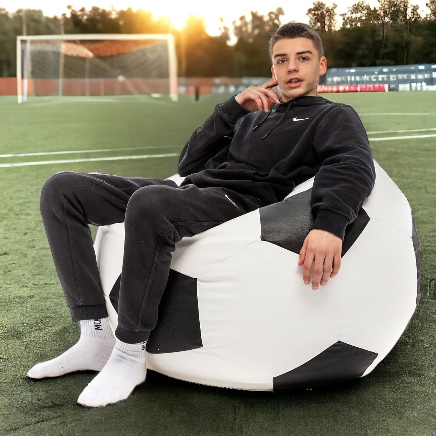 Giant Soccer Pouf Football different formats