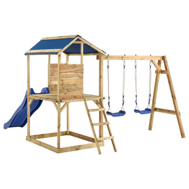 Playhouse Bois Game Struktur XL mit Toboggan Pin Impregne