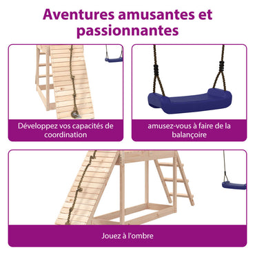 Playhouse Game Structure Climbing House con swing