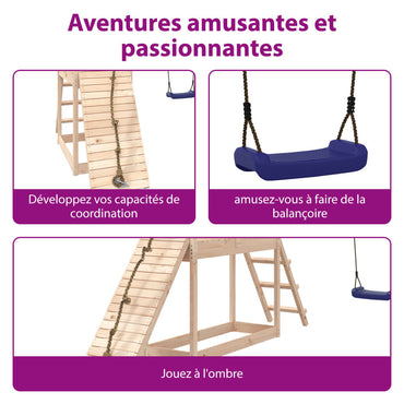 Playhouse Game Structure Climbing House com swing