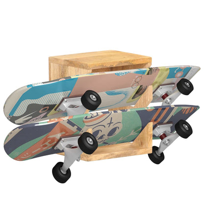 Support mural pour skate en Bois massif LEO