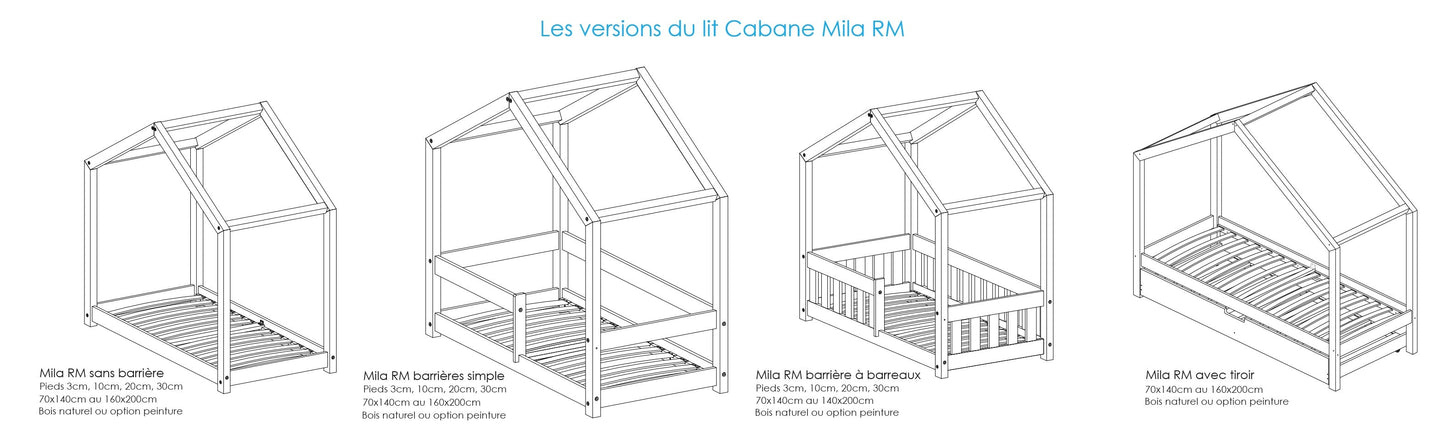 Lit cabane Mila RM avec tiroir