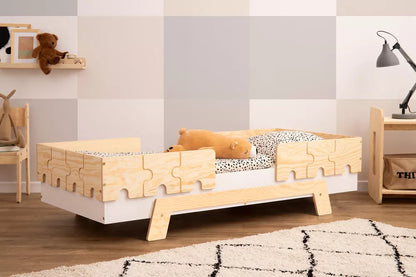 Cama infantil de rompecabezas natural